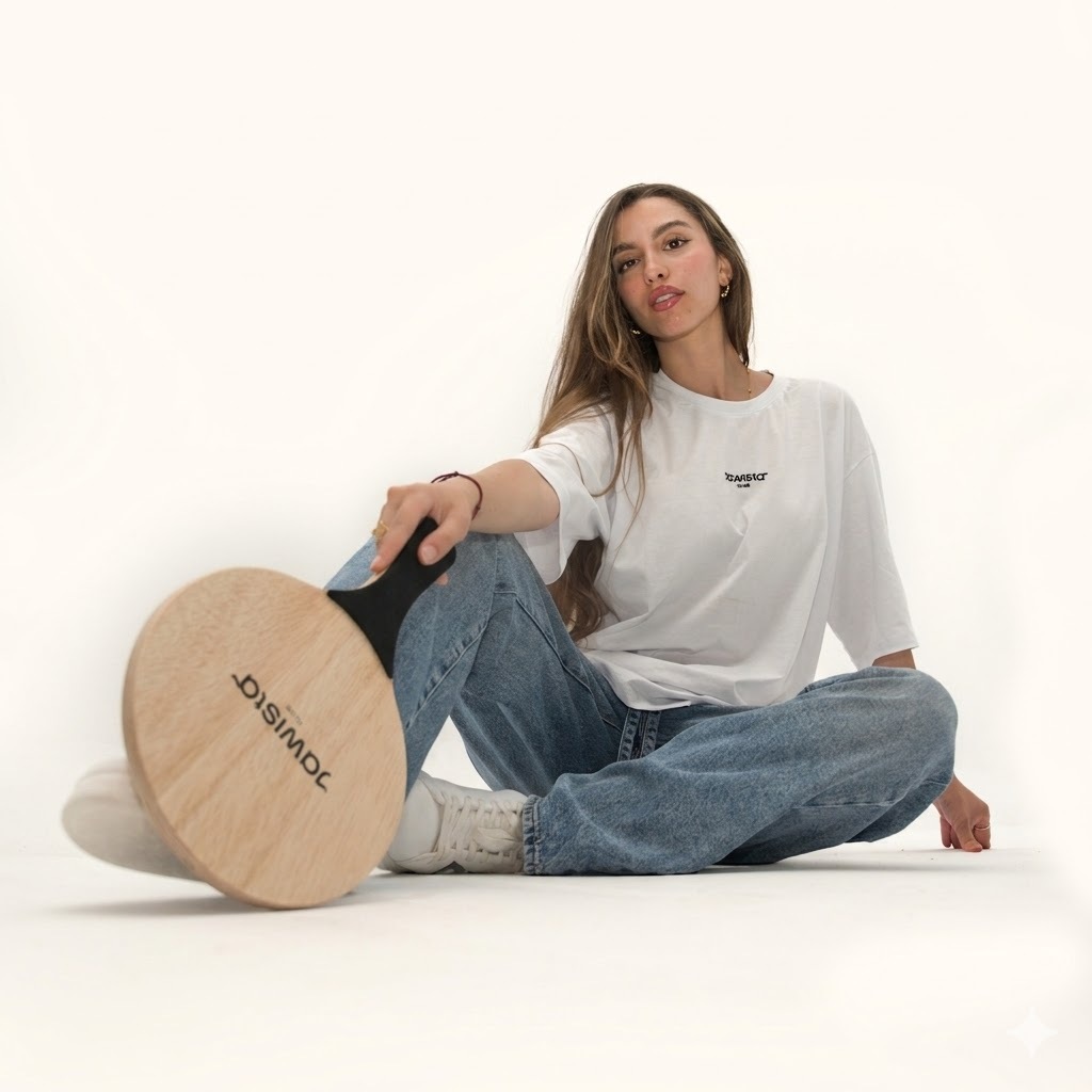 Kids & Beginners Beach Racket Set - Jawista Club [Natural wood]